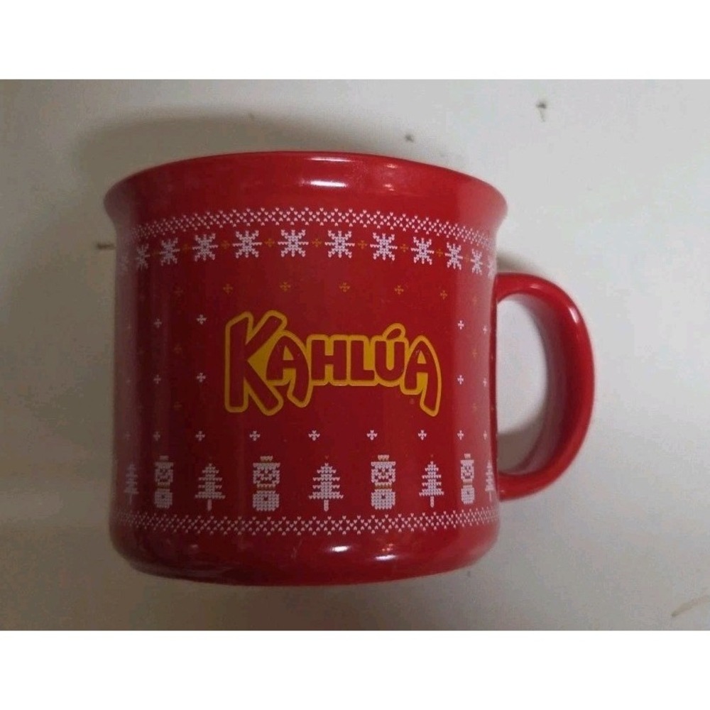 Kahlua Coffee Mug Red Christmas Season Holiday Design Snowman
